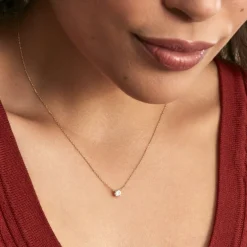 Outlet Histoire d'Or Collier Ponama Or Jaune Oxyde De Zirconium