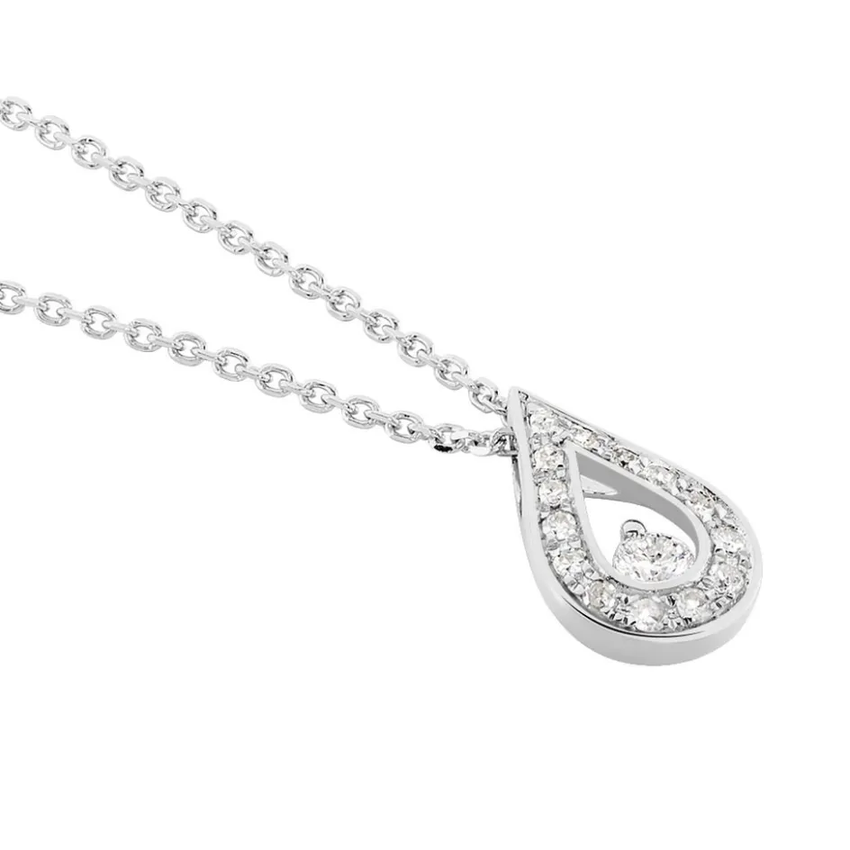 Best Histoire d'Or Collier Purete Or Blanc Diamant