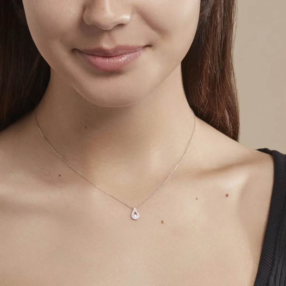 Best Histoire d'Or Collier Purete Or Blanc Diamant