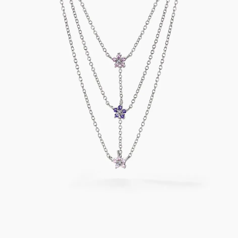 Clearance Histoire d'Or Collier Purple Bloom Argent Blanc Oxyde De Zirconium argent blanc oxyde violet