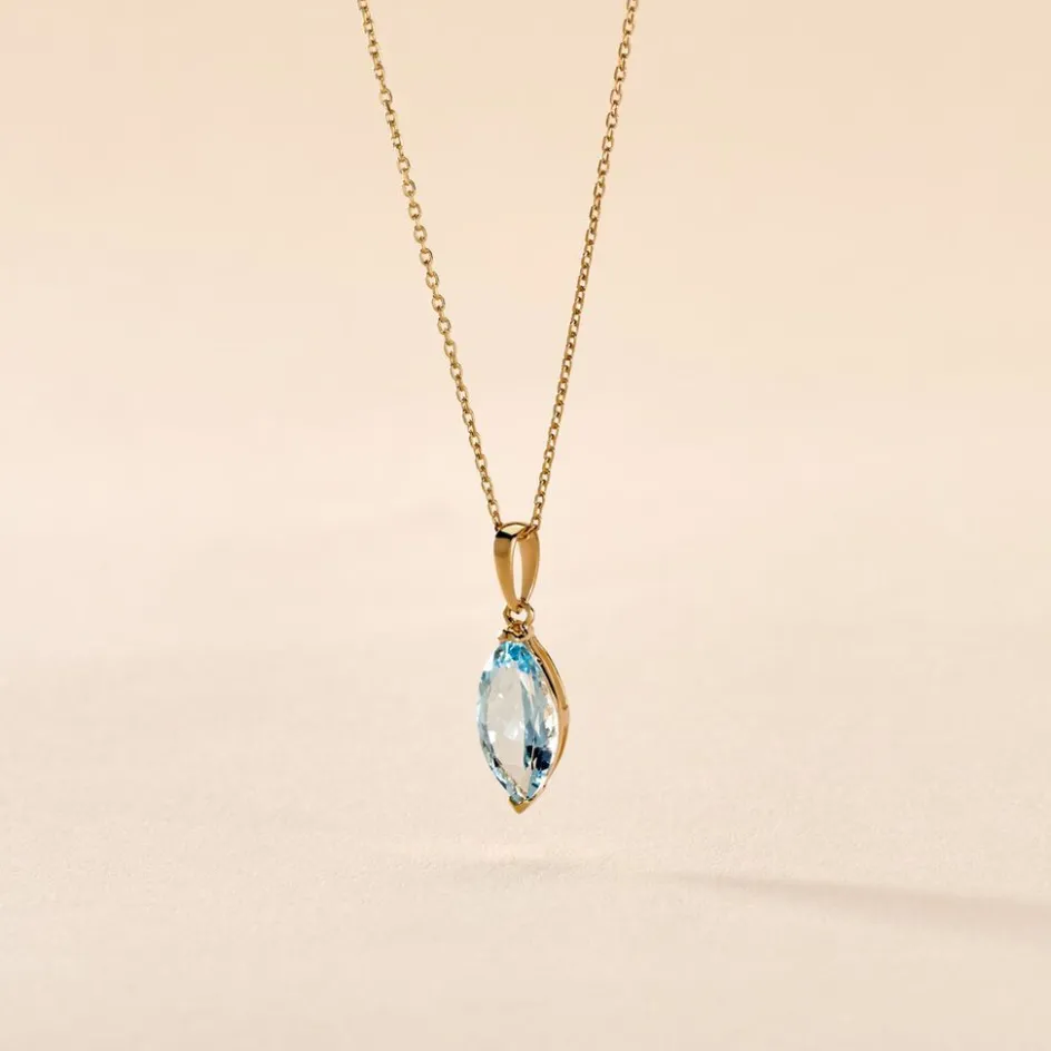 Discount Histoire d'Or Collier Raquel Or Jaune Topaze or jaune topaze bleue