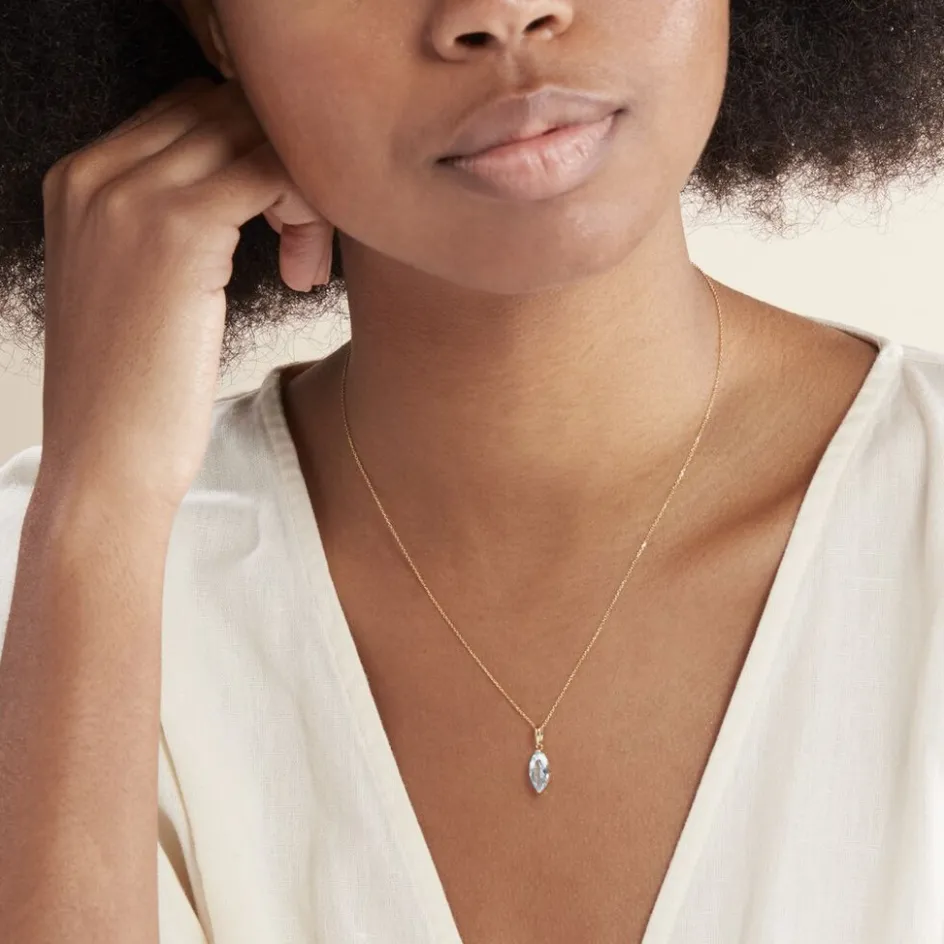 Discount Histoire d'Or Collier Raquel Or Jaune Topaze or jaune topaze bleue