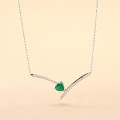 Outlet Histoire d'Or Collier Renaldine or blanc emeraude