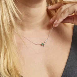 Outlet Histoire d'Or Collier Renaldine or blanc emeraude