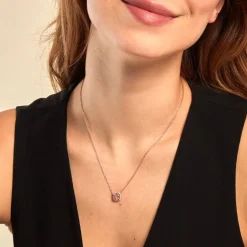 Hot Histoire d'Or Collier Rio Argent Rose Oxyde De Zirconium argent rose oxyde champagne