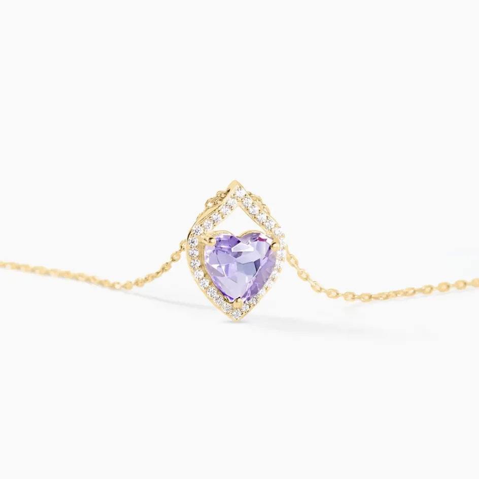 Histoire d'Or Collier Rosaline Or Jaune Amethyste Et Oxyde De Zirconium* Colliers|Colliers