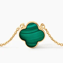 Histoire d'Or Collier Rosalite Or Jaune Malachite* Colliers|Colliers