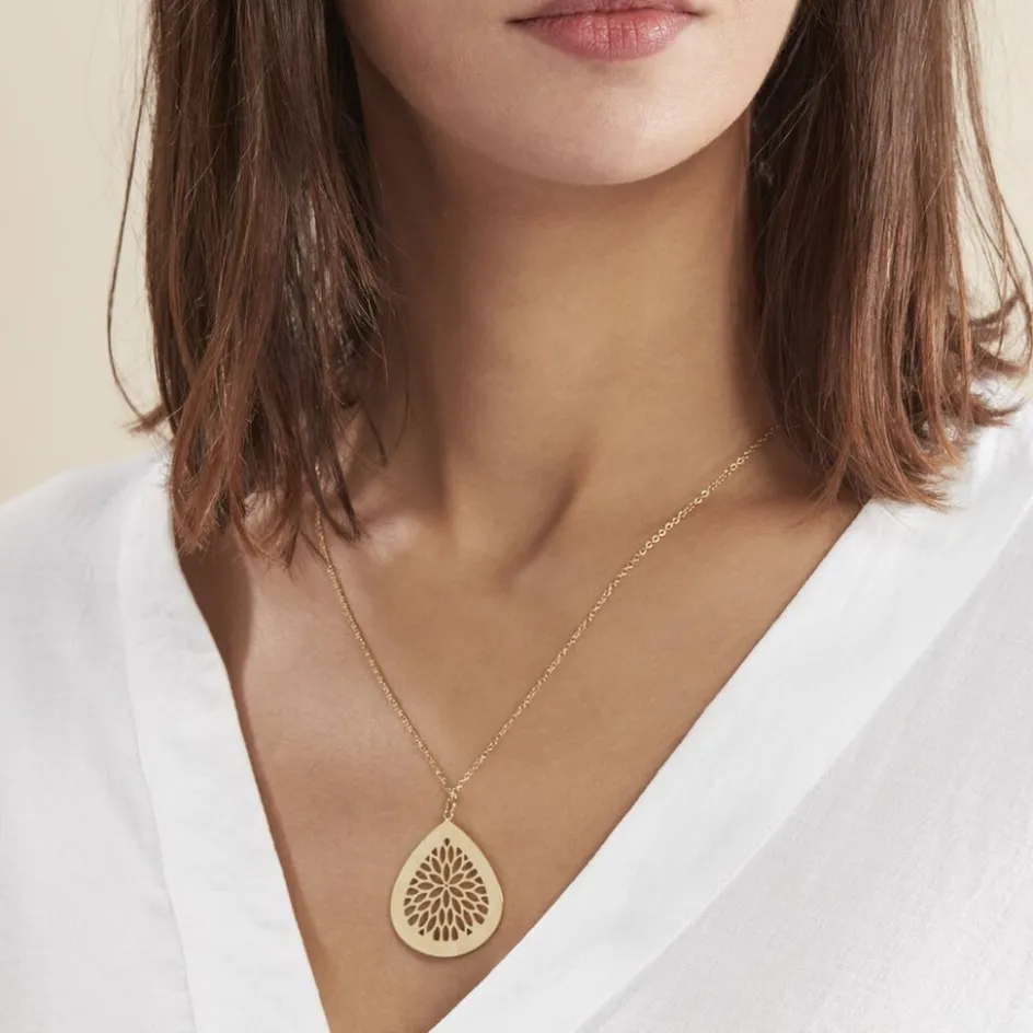 Best Histoire d'Or Collier Sautoir Acier Doré Iwona