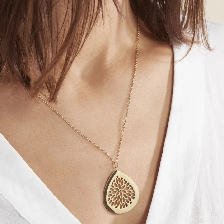 Best Histoire d'Or Collier Sautoir Acier Doré Iwona