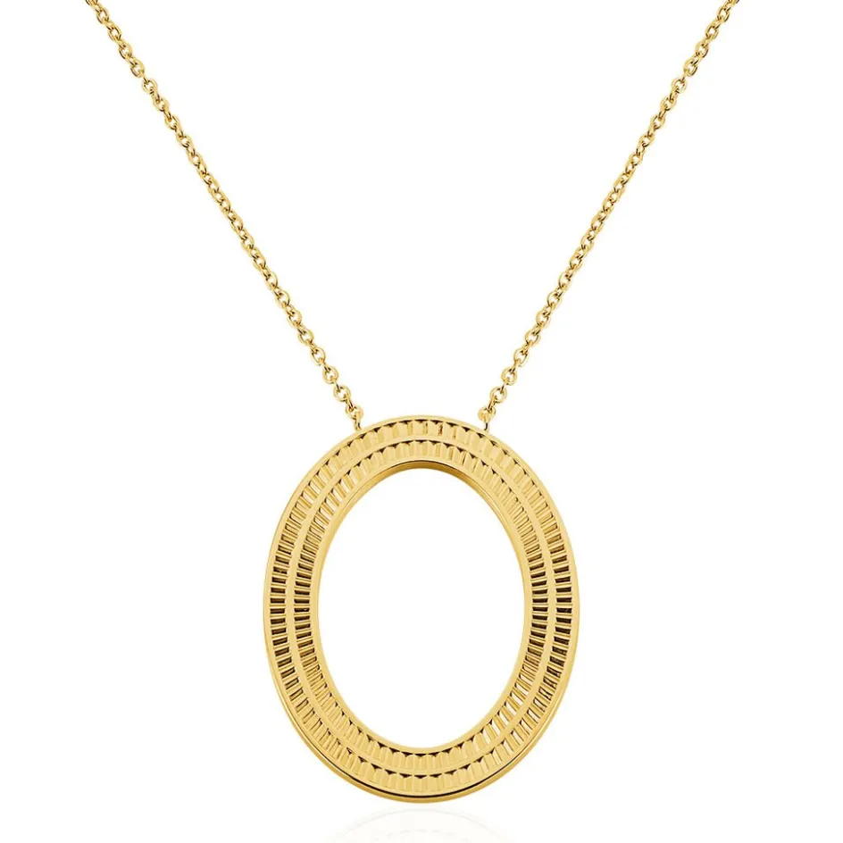 Clearance Histoire d'Or Collier Sautoir Agostino Acier Jaune