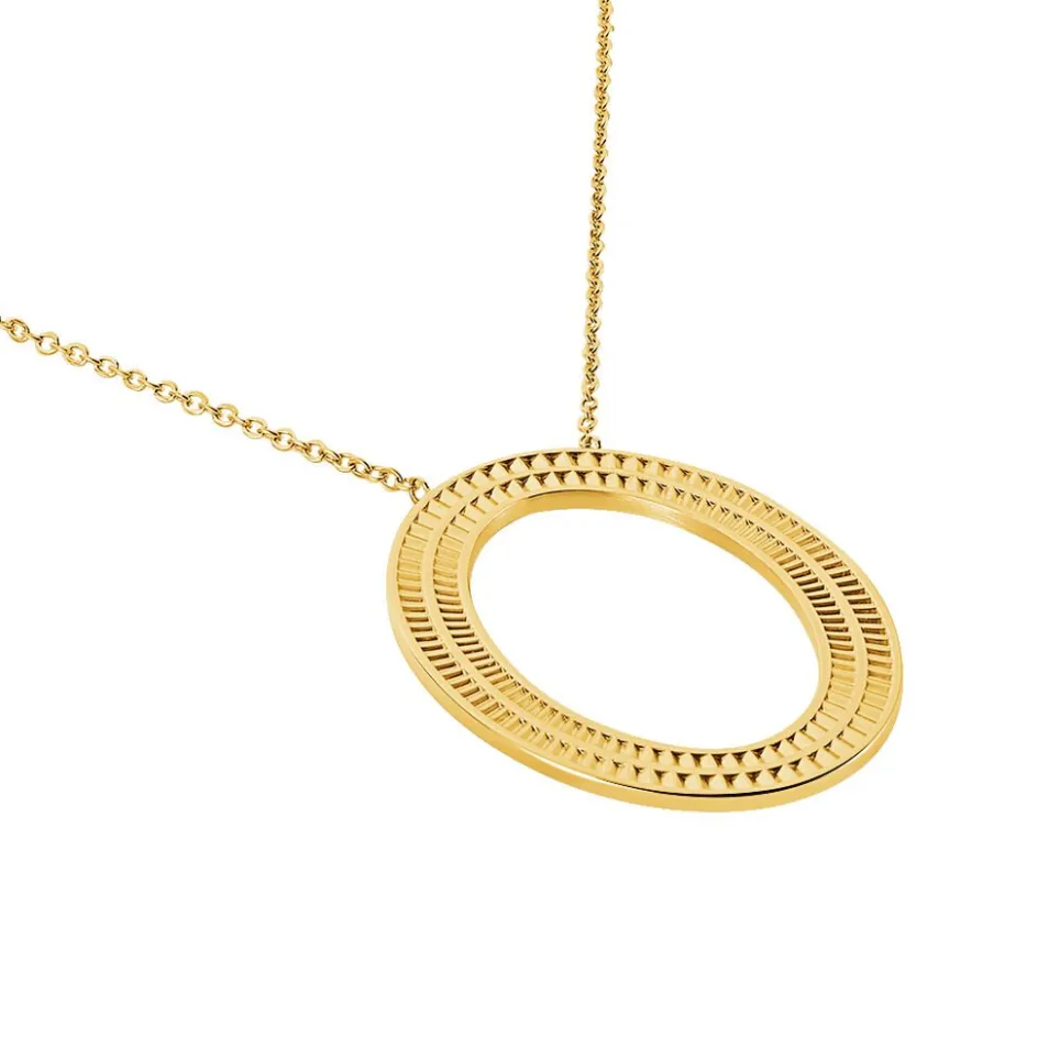 Clearance Histoire d'Or Collier Sautoir Agostino Acier Jaune