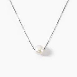 Outlet Histoire d'Or Collier Sissy Or Blanc Perle De Culture or blanc perle nacre