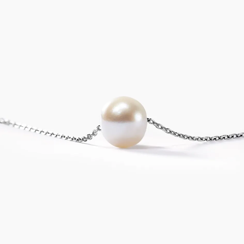 Outlet Histoire d'Or Collier Sissy Or Blanc Perle De Culture or blanc perle nacre