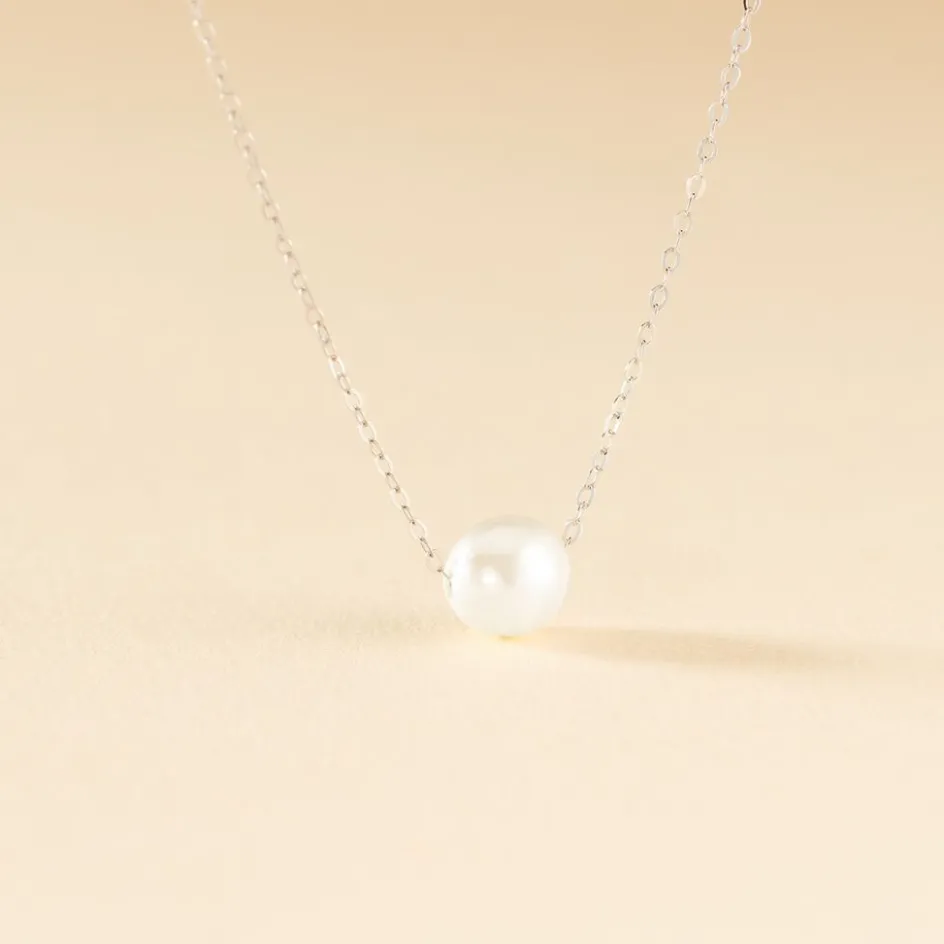 Outlet Histoire d'Or Collier Sissy Or Blanc Perle De Culture or blanc perle nacre