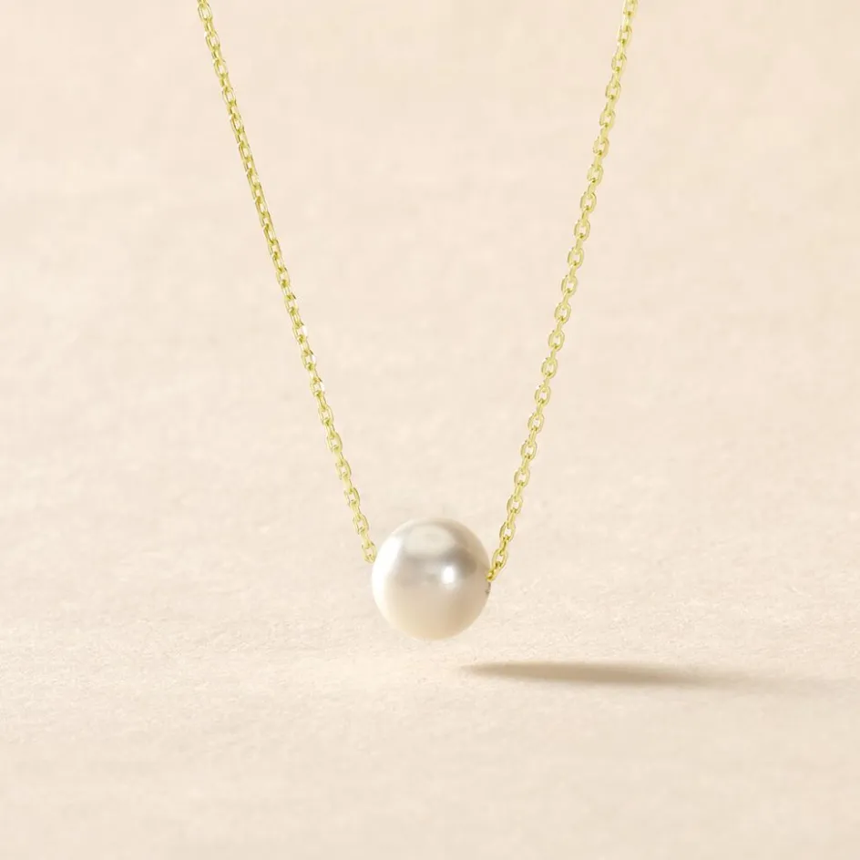 Online Histoire d'Or Collier Sissy Or Jaune Perle De Culture or jaune perle nacre