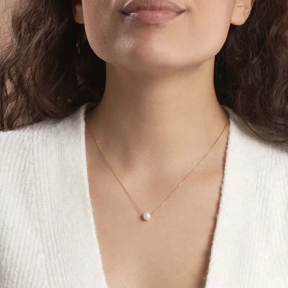 Online Histoire d'Or Collier Sissy Or Jaune Perle De Culture or jaune perle nacre