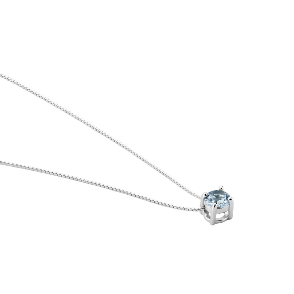 Best Histoire d'Or Collier Solitaire Argent Blanc Rio Santa Teresa Oxyde De Zirconium argent blanc oxyde bleu sky