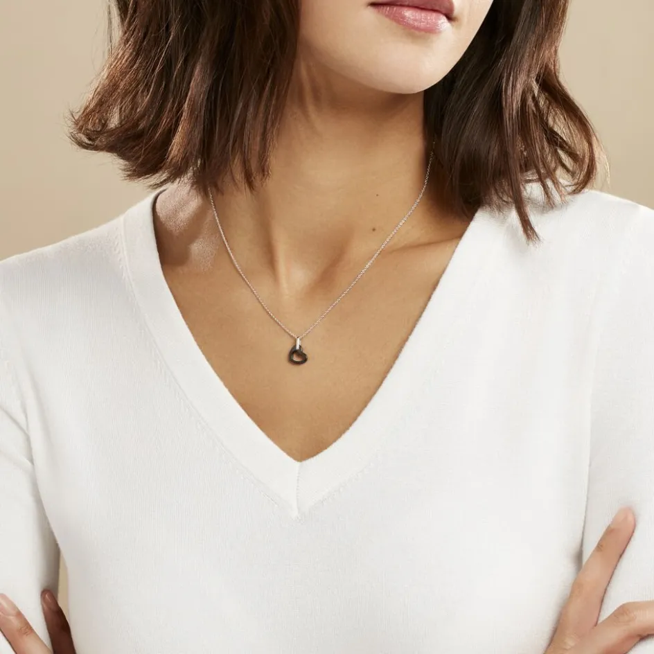Best Histoire d'Or Collier Sumeyra Argent Blanc Céramique Et Oxyde De Zirconium