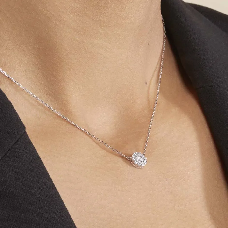 Best Histoire d'Or Collier Swanny Argent Blanc Oxyde De Zirconium