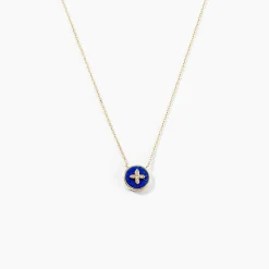 Discount Histoire d'Or Collier Talisman Or Jaune Lapis Lazuli Diamant or jaune lapis lazuli bleu