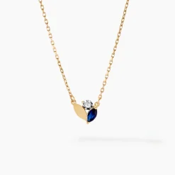 Best Histoire d'Or Collier Tameka Or Bicolore Saphir Diamant