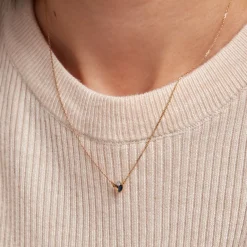 Best Histoire d'Or Collier Tameka Or Bicolore Saphir Diamant