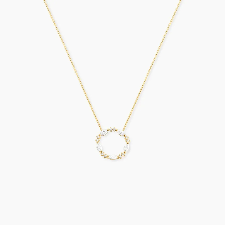 Outlet Histoire d'Or Collier Tiara De Zirconium or jaune oxyde