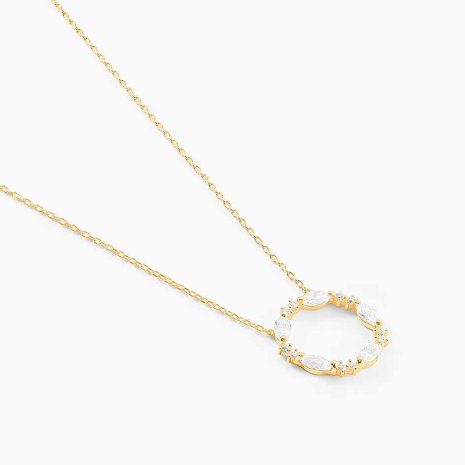 Outlet Histoire d'Or Collier Tiara De Zirconium or jaune oxyde