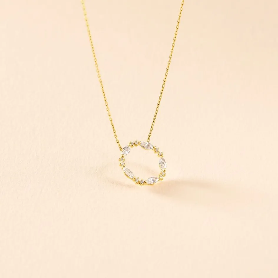 Outlet Histoire d'Or Collier Tiara De Zirconium or jaune oxyde