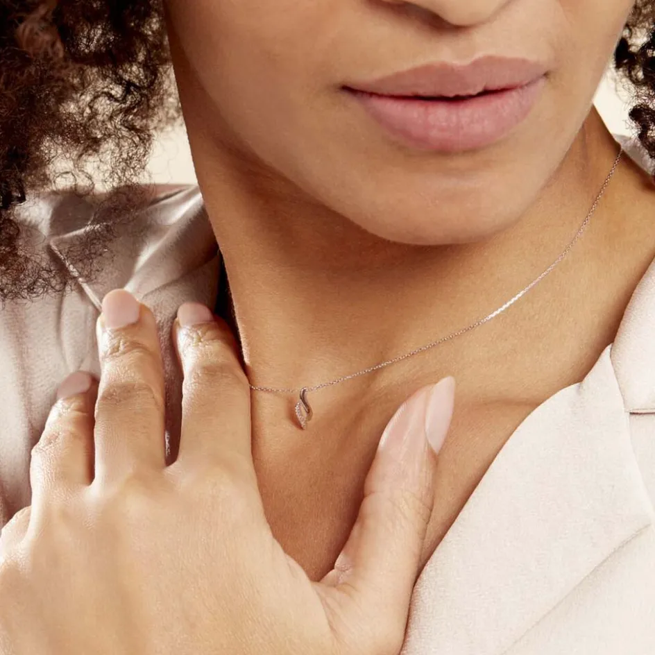 Histoire d'Or Collier Tylane or blanc diamant