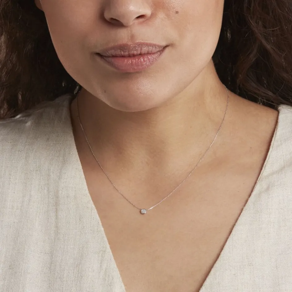 Best Histoire d'Or Collier Violanda or blanc diamant