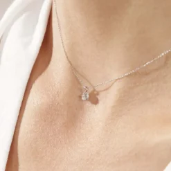 Discount Histoire d'Or Collier Vrille Accompagnee or blanc diamant