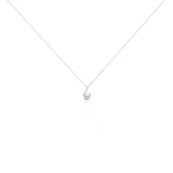 New Histoire d'Or Collier Vrille Accompagnee or blanc diamant