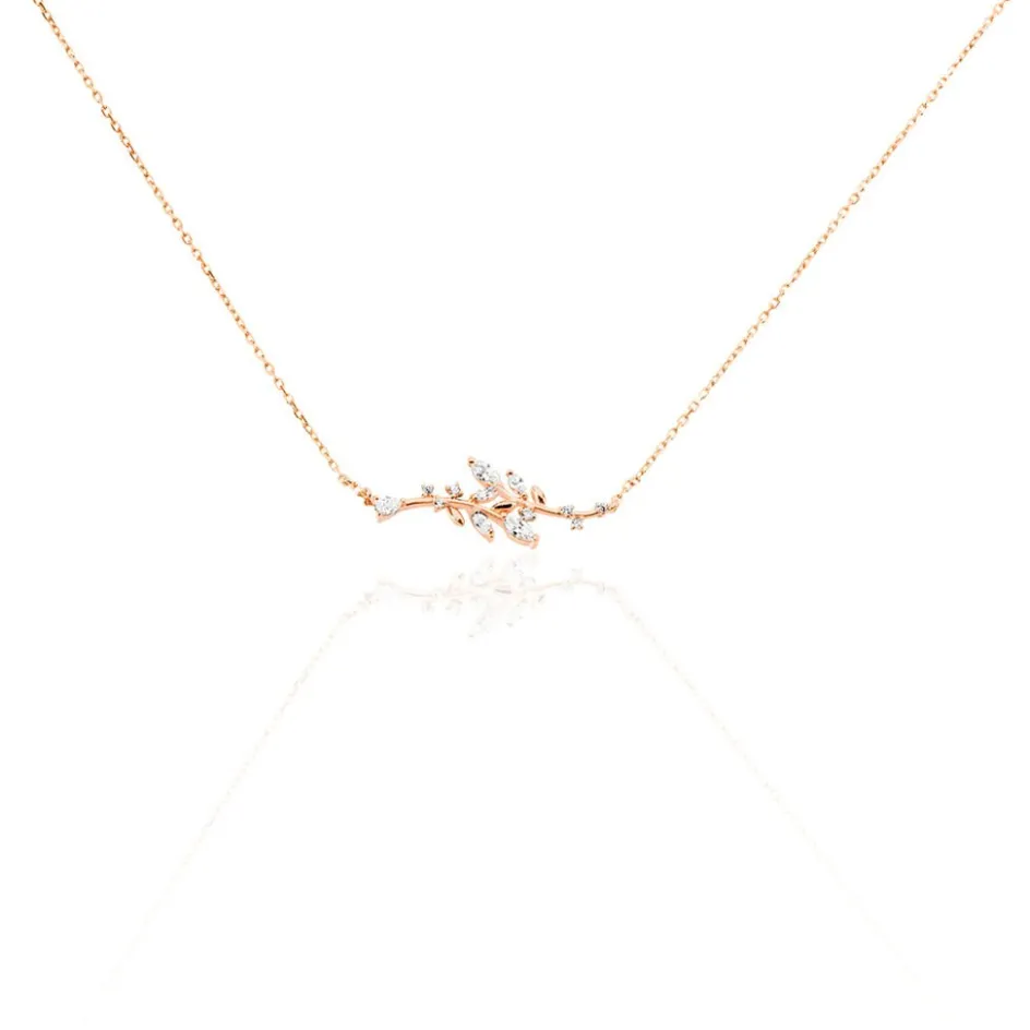 Sale Histoire d'Or Collier Wendy Argent Rose Oxyde De Zirconium