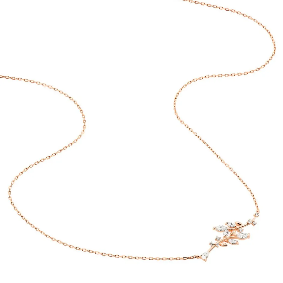 Sale Histoire d'Or Collier Wendy Argent Rose Oxyde De Zirconium