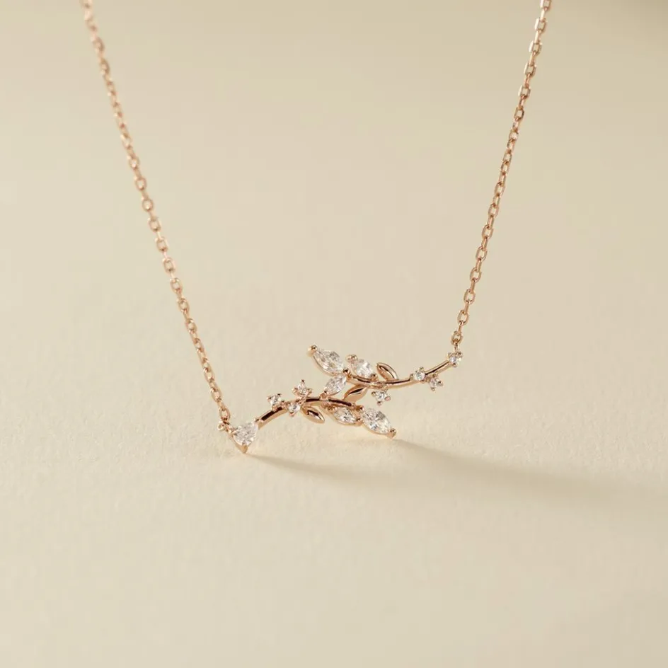 Sale Histoire d'Or Collier Wendy Argent Rose Oxyde De Zirconium