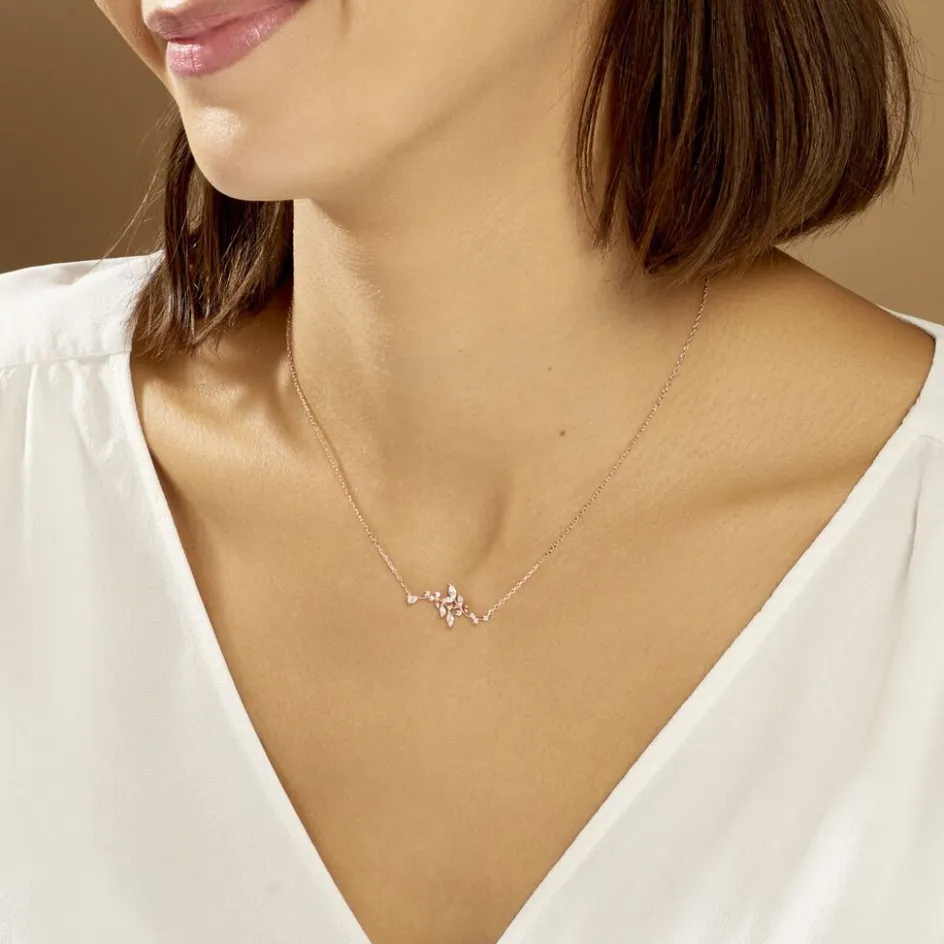 Sale Histoire d'Or Collier Wendy Argent Rose Oxyde De Zirconium