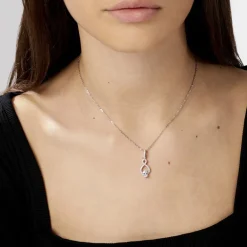 Outlet Histoire d'Or Collier Ylianna Argent Blanc Oxyde De Zirconium