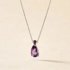 Histoire d'Or Collier Yrene Or Blanc Amethyste* Colliers|Colliers