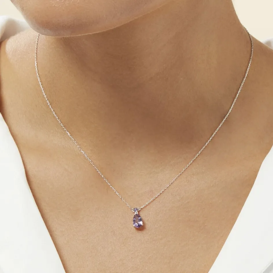 Histoire d'Or Collier Yrene Or Blanc Amethyste* Colliers|Colliers