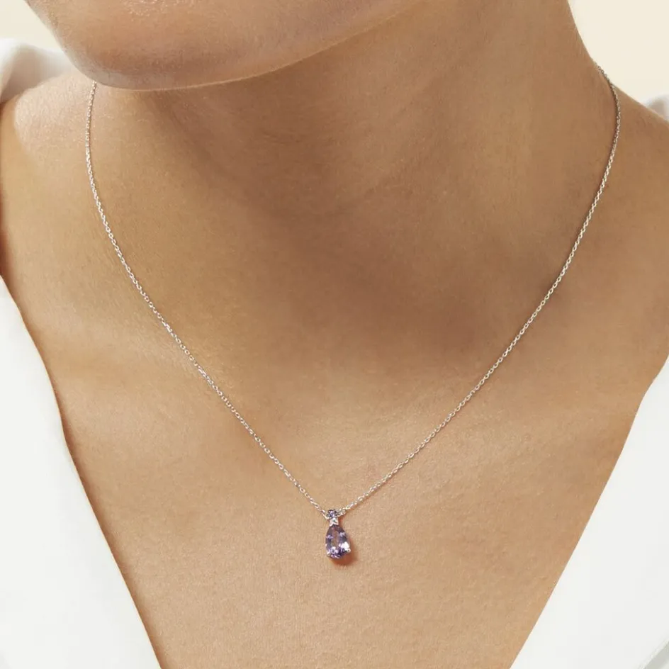 Histoire d'Or Collier Yrene Or Blanc Amethyste* Colliers|Colliers