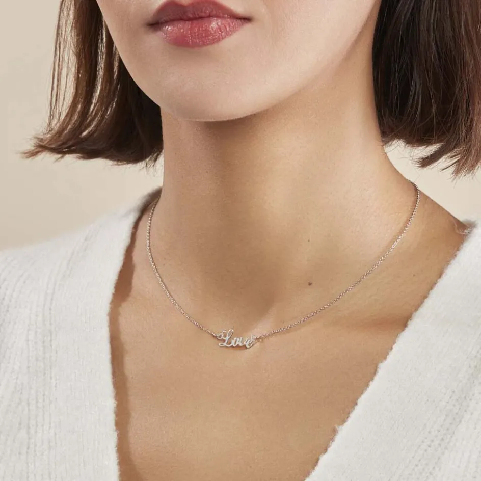 Best Histoire d'Or Collier Yuki Argent Blanc