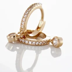 Histoire d'Or Creoles Dili Plaqué Or Oxydes De Zirconium* Boucles D'Oreilles|Boucles D'Oreilles Fantaisie