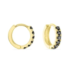 Online Histoire d'Or Creoles Or Jaune Andgelina Oxydes or jaune oxyde noir