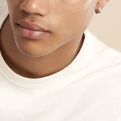 Outlet Histoire d'Or Créole Unitaire Helgo Acier Blanc