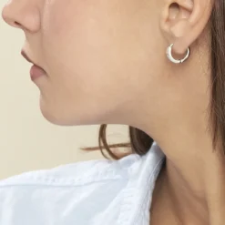 Sale Histoire d'Or Créoles Anne-sixtine Argent Blanc Oxyde De Zirconium