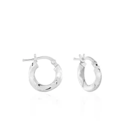 Outlet Histoire d'Or Créoles Diane argent blanc