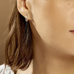 Outlet Histoire d'Or Créoles Diane argent blanc