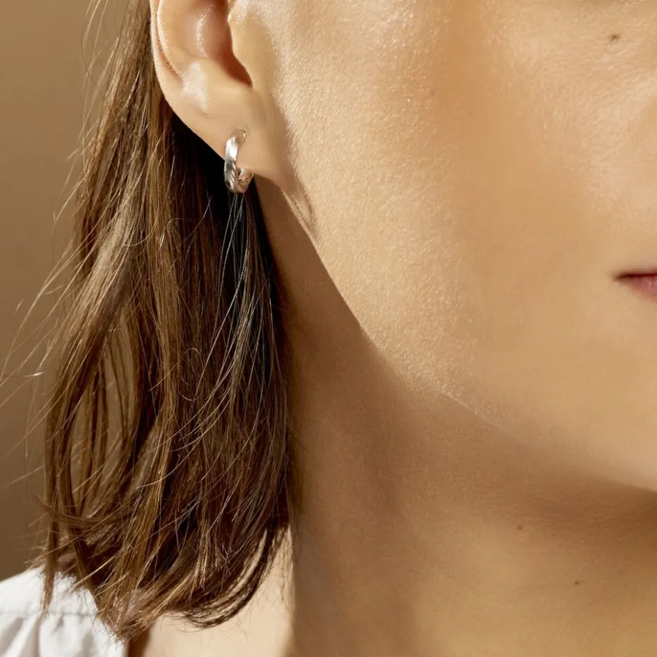 Outlet Histoire d'Or Créoles Diane argent blanc