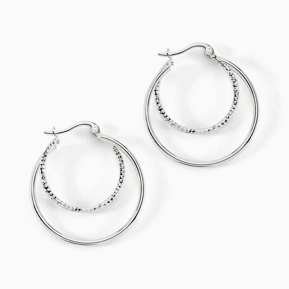 Best Histoire d'Or Créoles Argent Blanc Marjorie